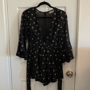 LF RUMOR BOUTIQUE CHERRY PRINT ROMPER